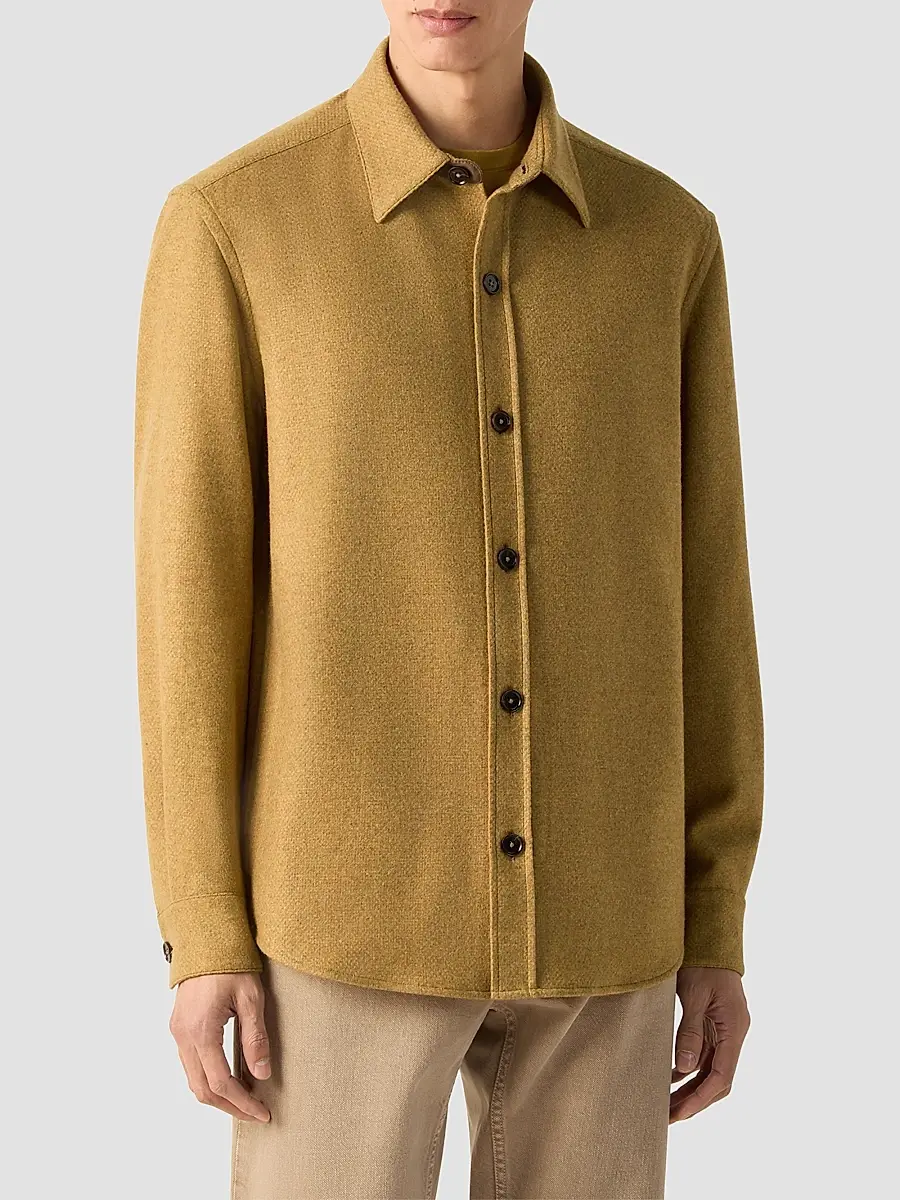 Zegna Men's Oasi Cashmere Overshirt | Thumbnail 3