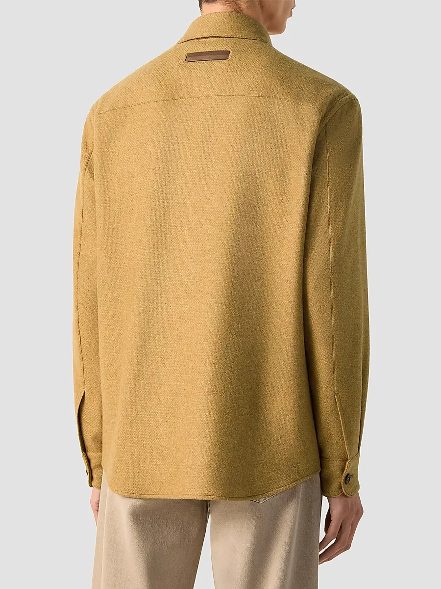Zegna Men's Oasi Cashmere Overshirt | Thumbnail 4