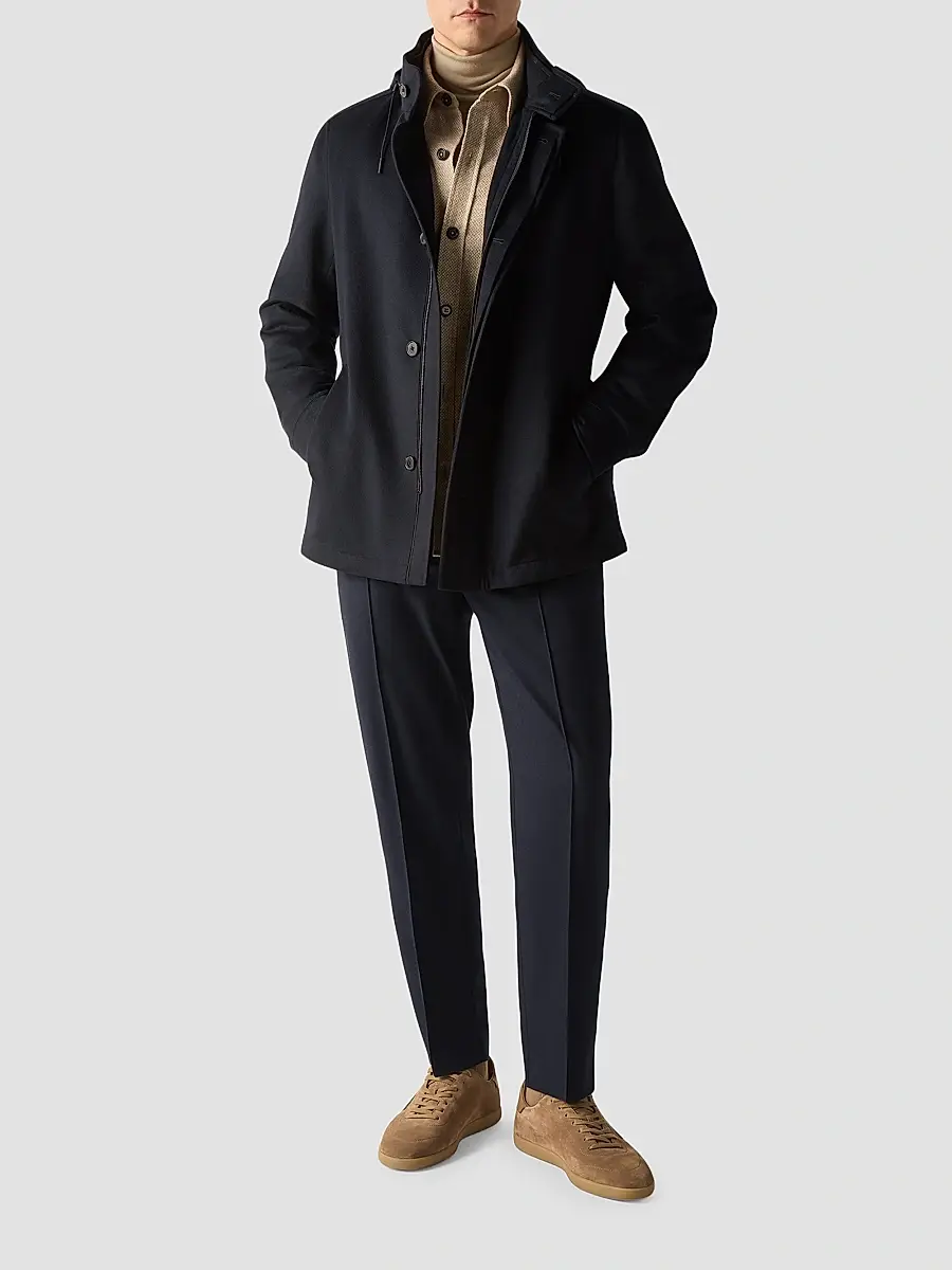 Zegna Men's Wool, Silk and Cashmere Pants - Navy Blue | Thumbnail 2 Zegna Men's Wool, Silk and Cashmere Pants - Navy Blue | Thumbnail 2