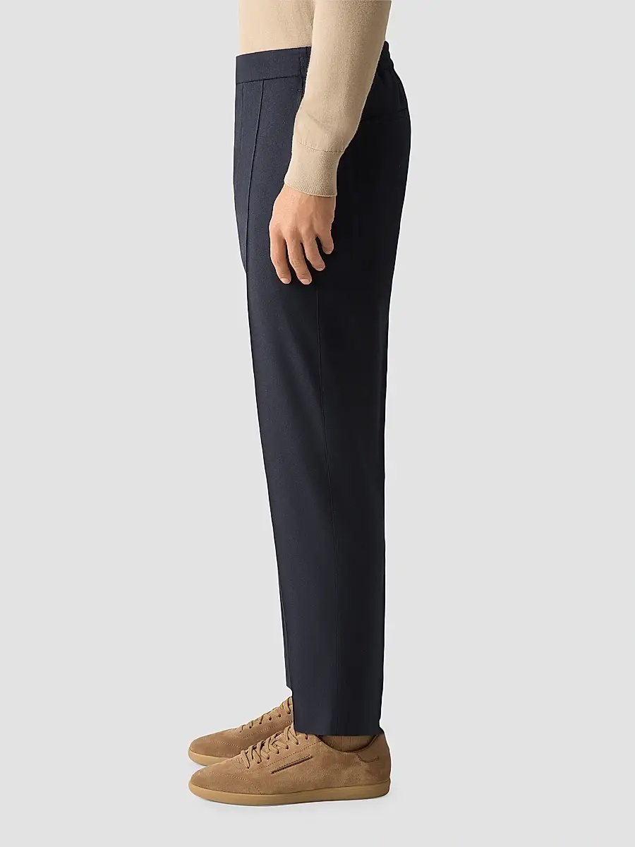 Zegna Men's Wool, Silk and Cashmere Pants - Navy Blue | Thumbnail 4 Zegna Men's Wool, Silk and Cashmere Pants - Navy Blue | Thumbnail 4