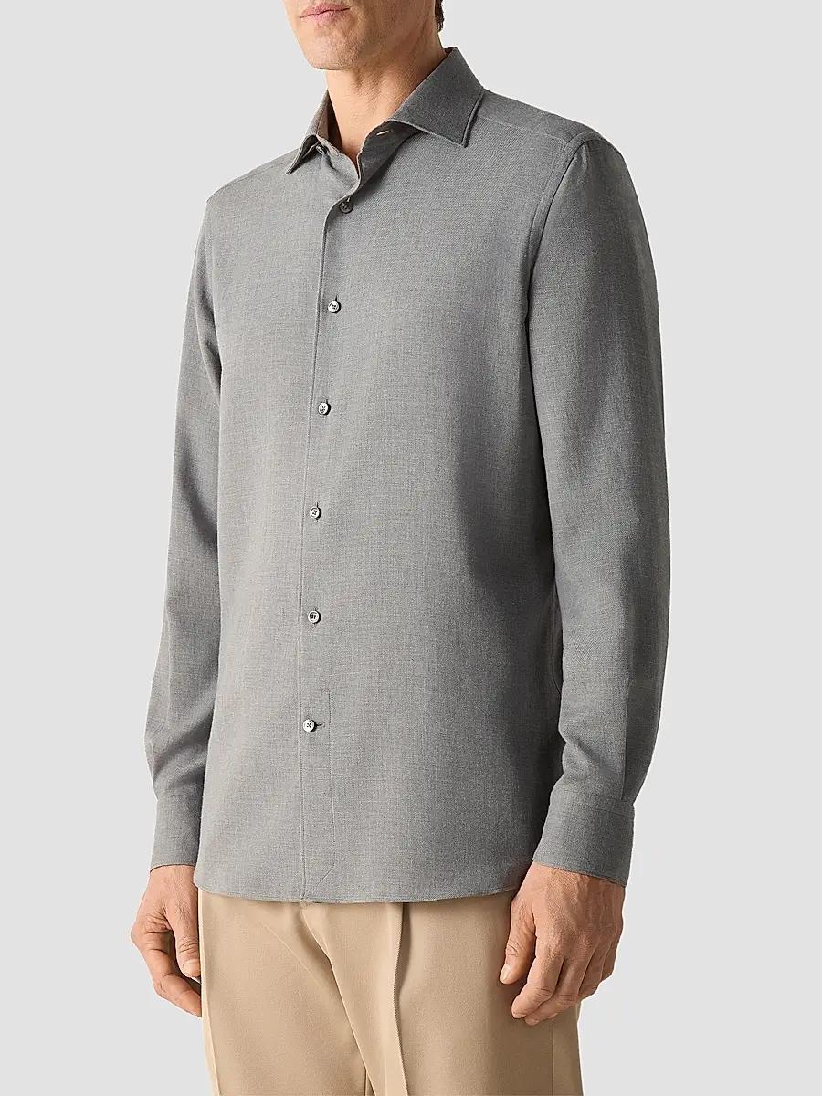 Zegna Men's Cashco Shirt | Thumbnail 2