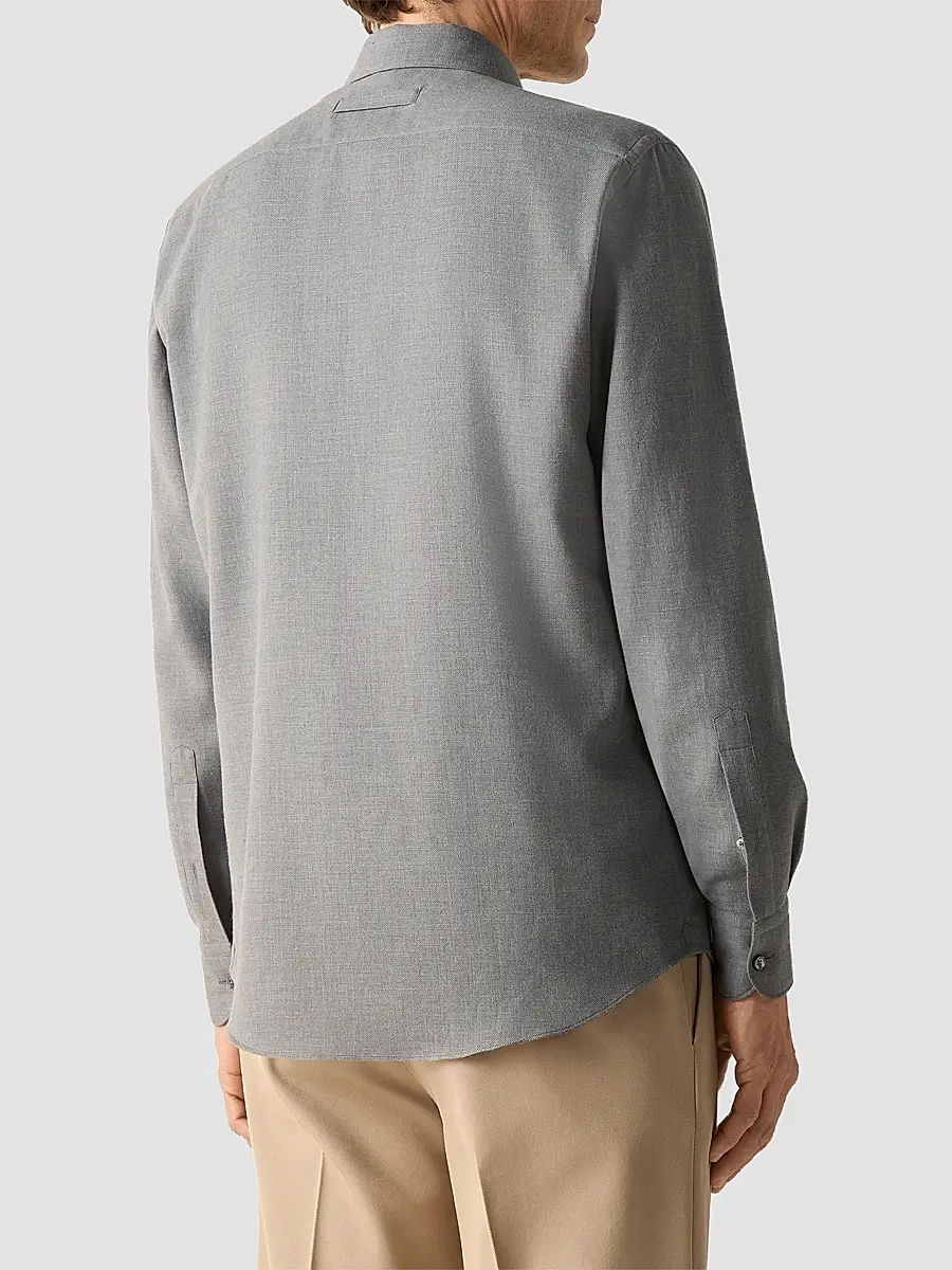 Zegna Men's Cashco Shirt | Thumbnail 3