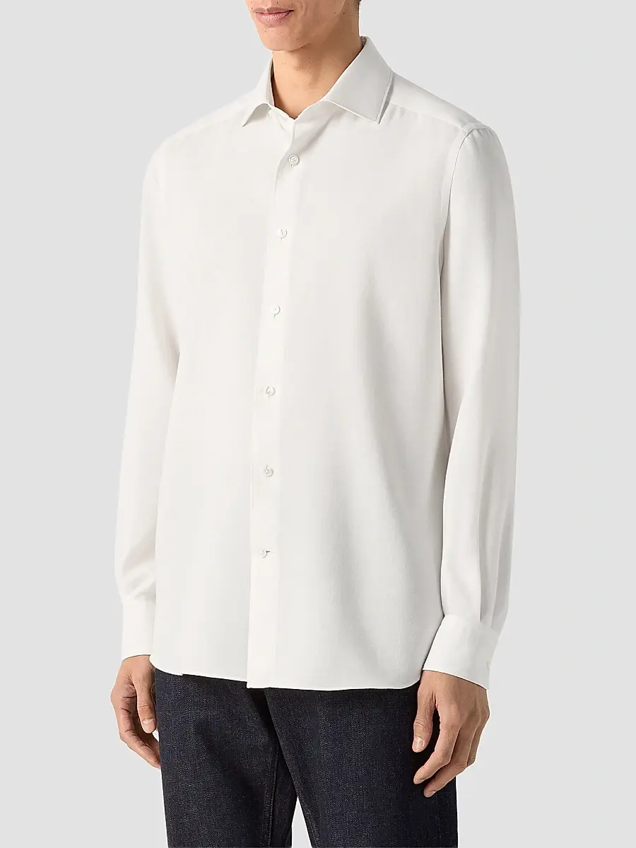 Zegna Men's Cashco Shirt | Thumbnail 2 Zegna Men's Cashco Shirt | Thumbnail 2
