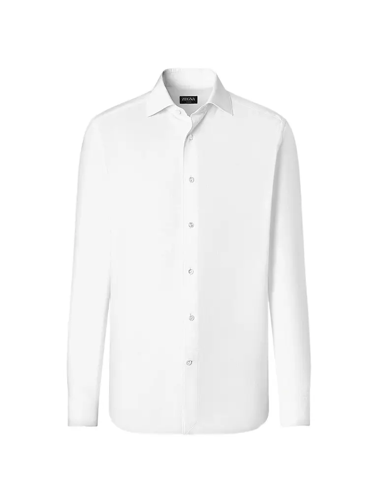 ZEGNA Men's Cashco Shirt - White | Image 1 ZEGNA Men's Cashco Shirt - White | Image 1