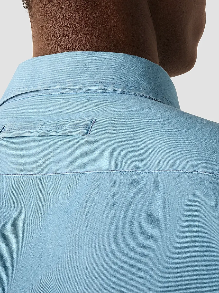Zegna Men's Cotton Denim Shirt | Thumbnail 4 Zegna Men's Cotton Denim Shirt | Thumbnail 4