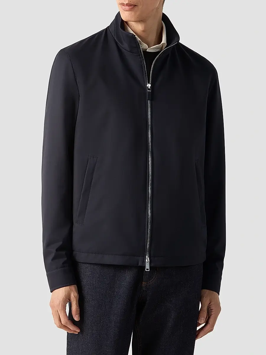 Zegna Men's Microfiber Motorin 100CC Blouson Jacket | Thumbnail 3 Zegna Men's Microfiber Motorin 100CC Blouson Jacket | Thumbnail 3