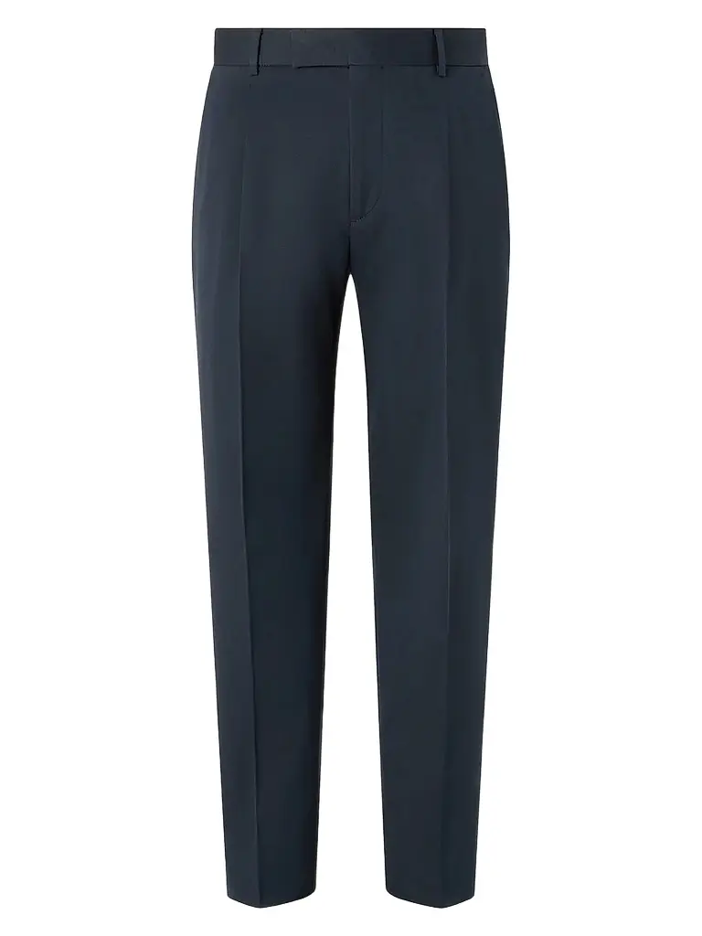 Zegna Men's Cotton and Wool Pants - Navy Blue - Size 42 | Image 1 Zegna Men's Cotton and Wool Pants - Navy Blue - Size 42 | Image 1