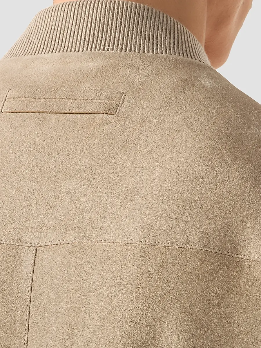 Zegna Men's Suede Bomber Jacket | Thumbnail 5 Zegna Men's Suede Bomber Jacket | Thumbnail 5