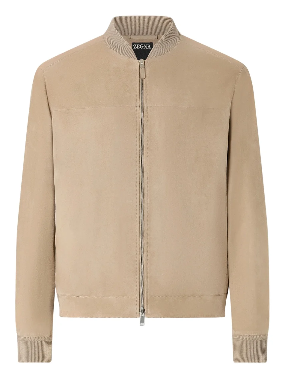 Men's Suede Bomber Jacket