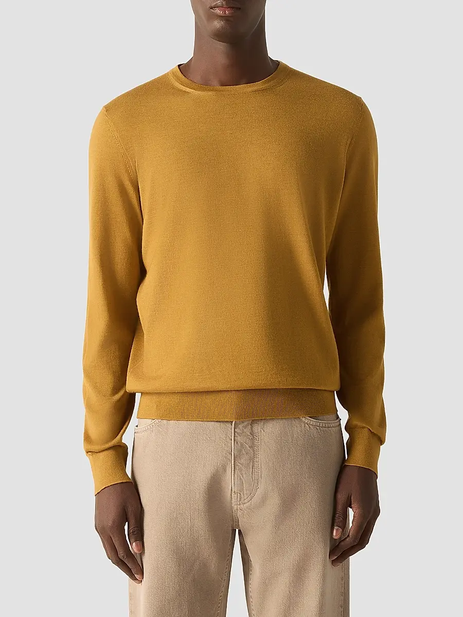 Zegna Men's Cashseta Crewneck Sweater | Thumbnail 3 Zegna Men's Cashseta Crewneck Sweater | Thumbnail 3