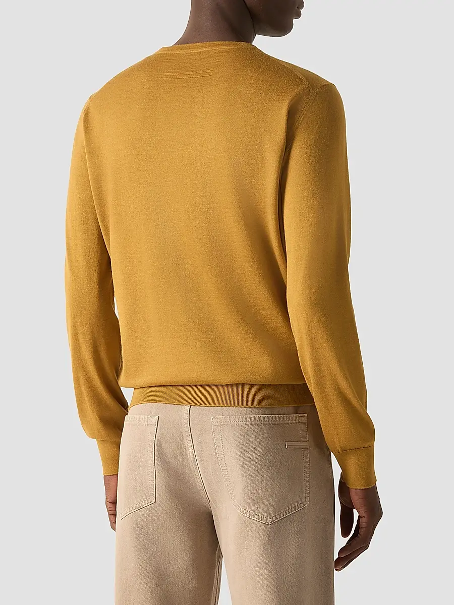 Zegna Men's Cashseta Crewneck Sweater | Thumbnail 4 Zegna Men's Cashseta Crewneck Sweater | Thumbnail 4