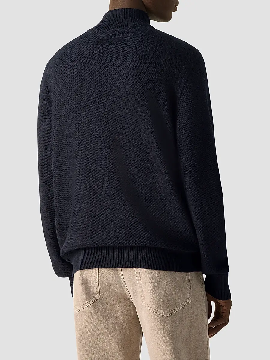 Zegna Men's Cashseta Full Zip Cardigan | Thumbnail 4 Zegna Men's Cashseta Full Zip Cardigan | Thumbnail 4