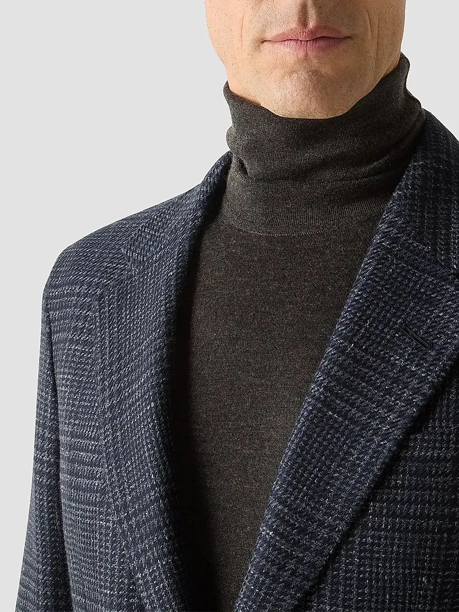 Zegna Men's Cashmere Silk and Linen Jacket - Navy Blue | Thumbnail 7 Zegna Men's Cashmere Silk and Linen Jacket - Navy Blue | Thumbnail 7