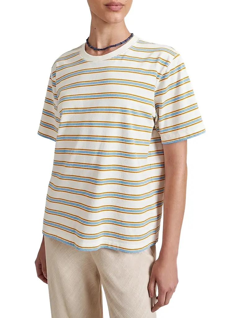 La Ligne Women's Boyfriend T-Shirt - Cream Multi | Image 1 La Ligne Women's Boyfriend T-Shirt - Cream Multi | Image 1