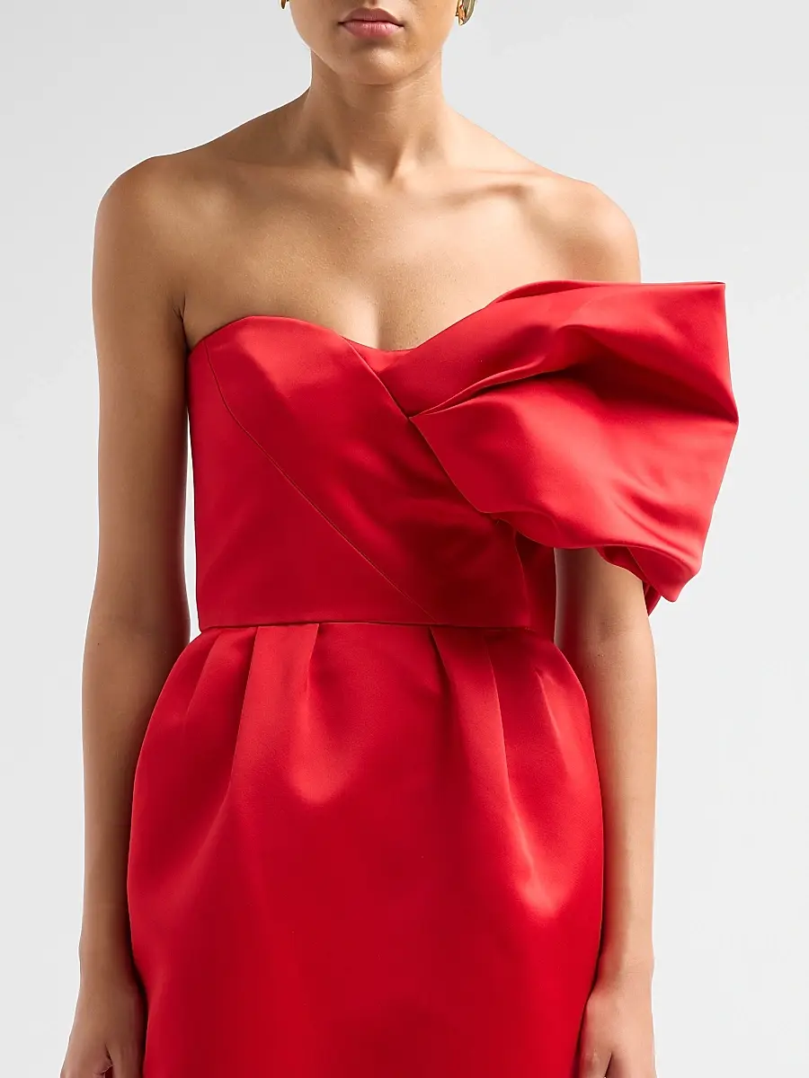 Atelier Prabal Gurung Women's Satin Silk One-Shoulder Column Gown | Thumbnail 5 Atelier Prabal Gurung Women's Satin Silk One-Shoulder Column Gown | Thumbnail 5