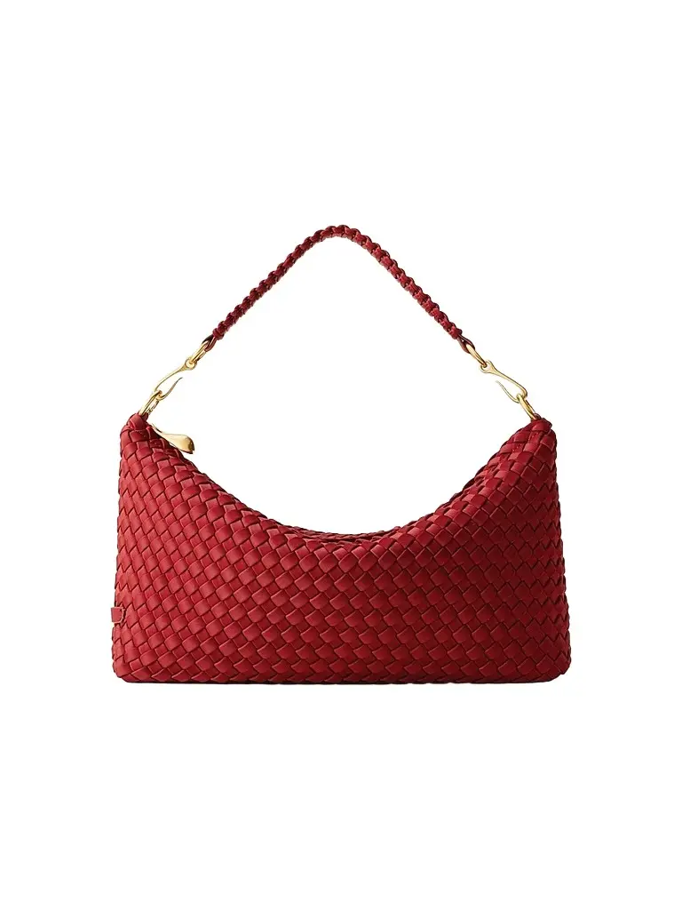 Naghedi Women's Porto Small Half-Moon Shoulder Bag - Rosso | Image 1 Naghedi Women's Porto Small Half-Moon Shoulder Bag - Rosso | Image 1