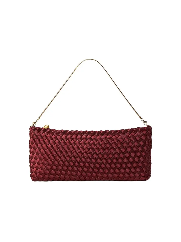 NAGHEDI Women's Gala Satin Clutch Bag - Garnet | Image 1 NAGHEDI Women's Gala Satin Clutch Bag - Garnet | Image 1