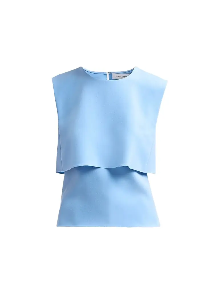 Prabal Gurung Women's Fold Layered Top - Light Blue | Image 1 Prabal Gurung Women's Fold Layered Top - Light Blue | Image 1