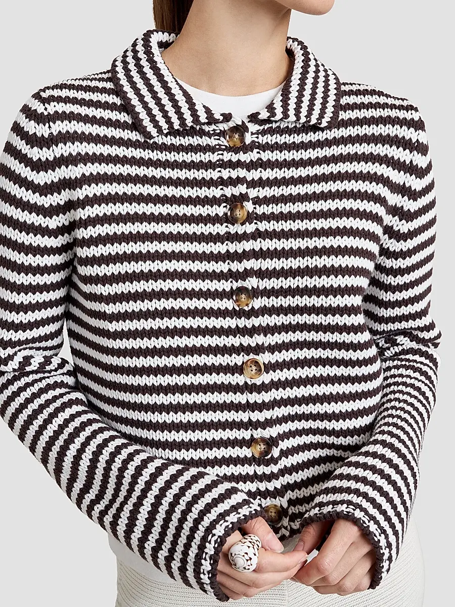 La Ligne Women's Stripe Cardigan | Thumbnail 4 La Ligne Women's Stripe Cardigan | Thumbnail 4