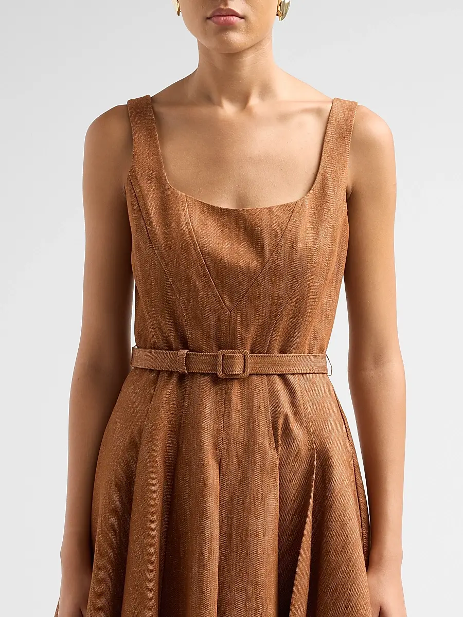 PRABAL GURUNG Women's Denim Belted Dress | Thumbnail 5 PRABAL GURUNG Women's Denim Belted Dress | Thumbnail 5