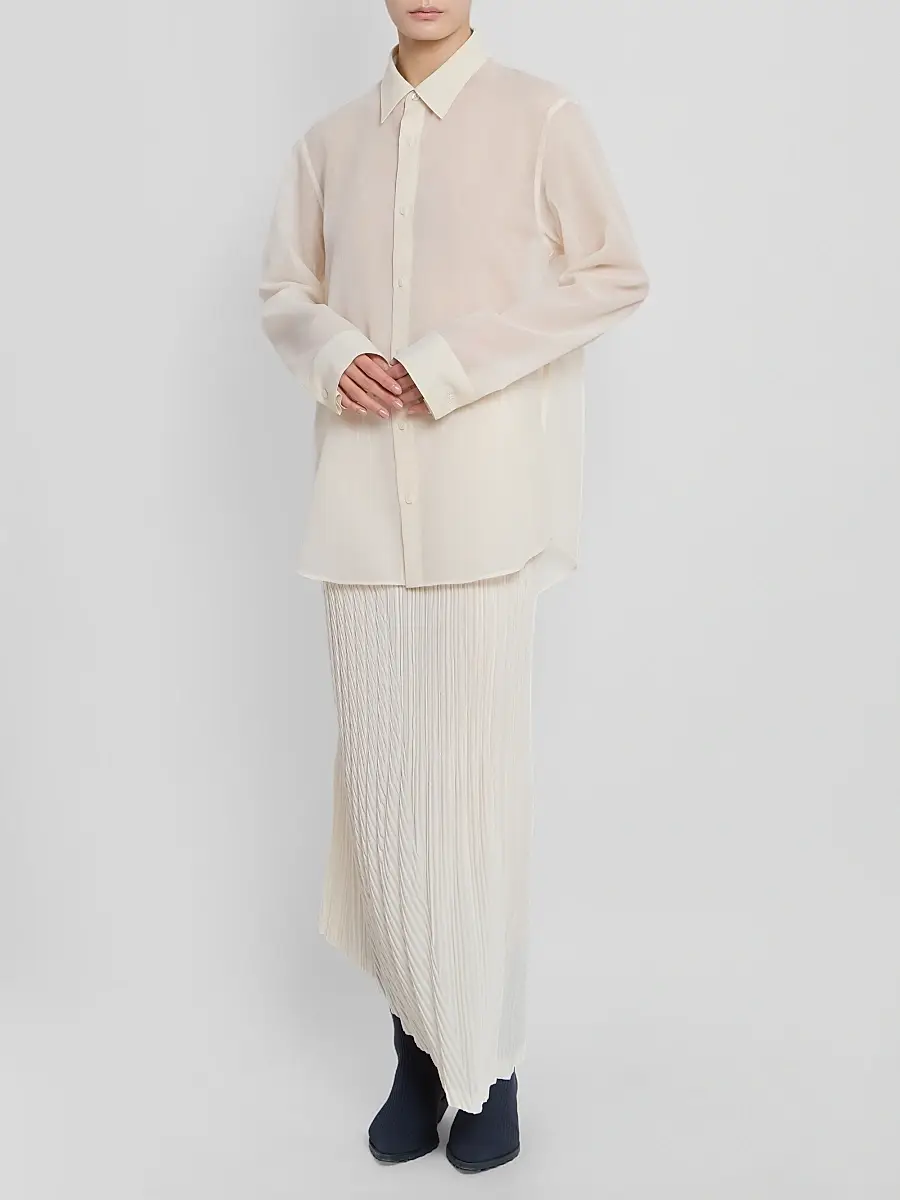 Issey Miyake Women's Sheer Wool-Blend Shirt | Thumbnail 2 Issey Miyake Women's Sheer Wool-Blend Shirt | Thumbnail 2