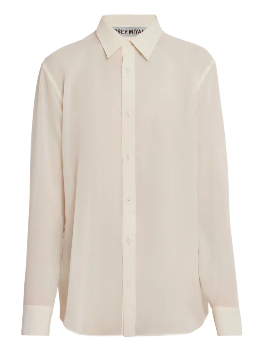 Issey Miyake Women's Sheer Wool-Blend Shirt