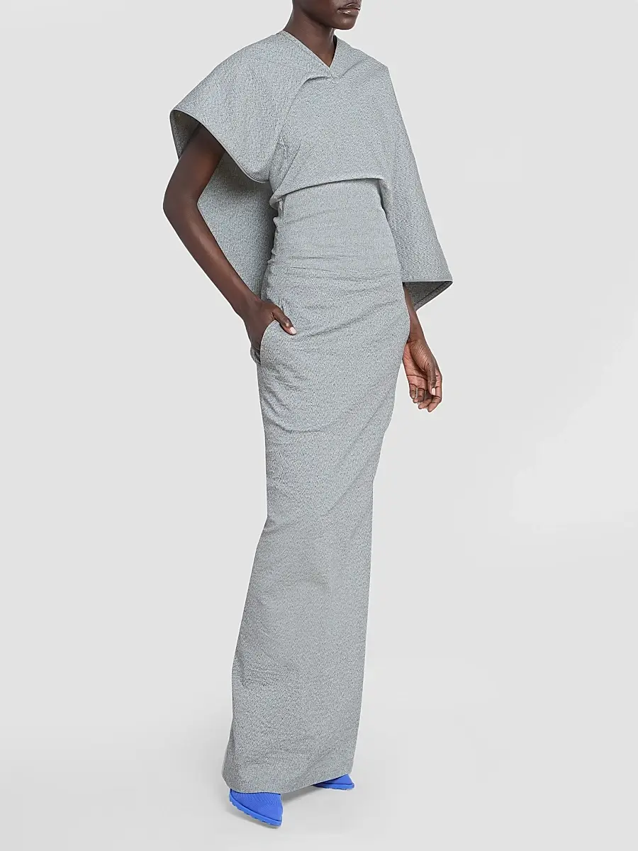 Issey Miyake Women's Allow Pebbled Drape Maxi Dress | Thumbnail 4
