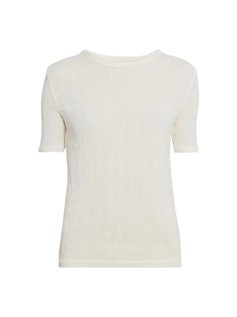 Issey Miyake Women's Rill Plissé Top - Off White | Image 1 Issey Miyake Women's Rill Plissé Top - Off White | Image 1