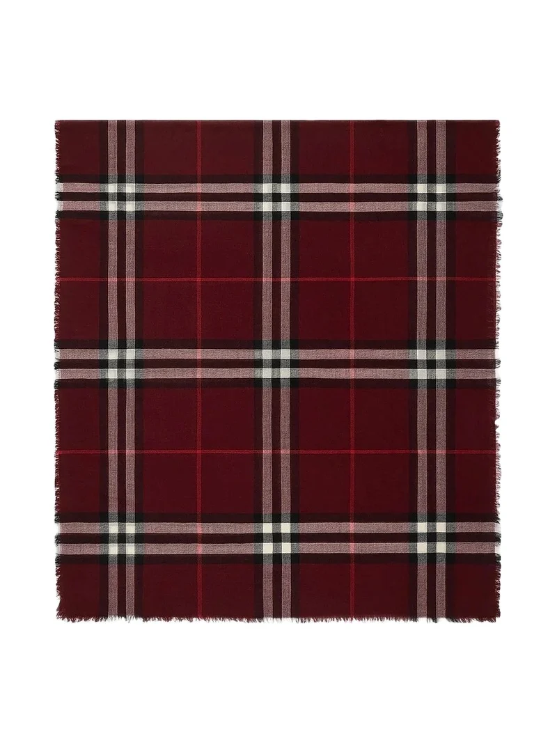 Women's Check Wool Scarf