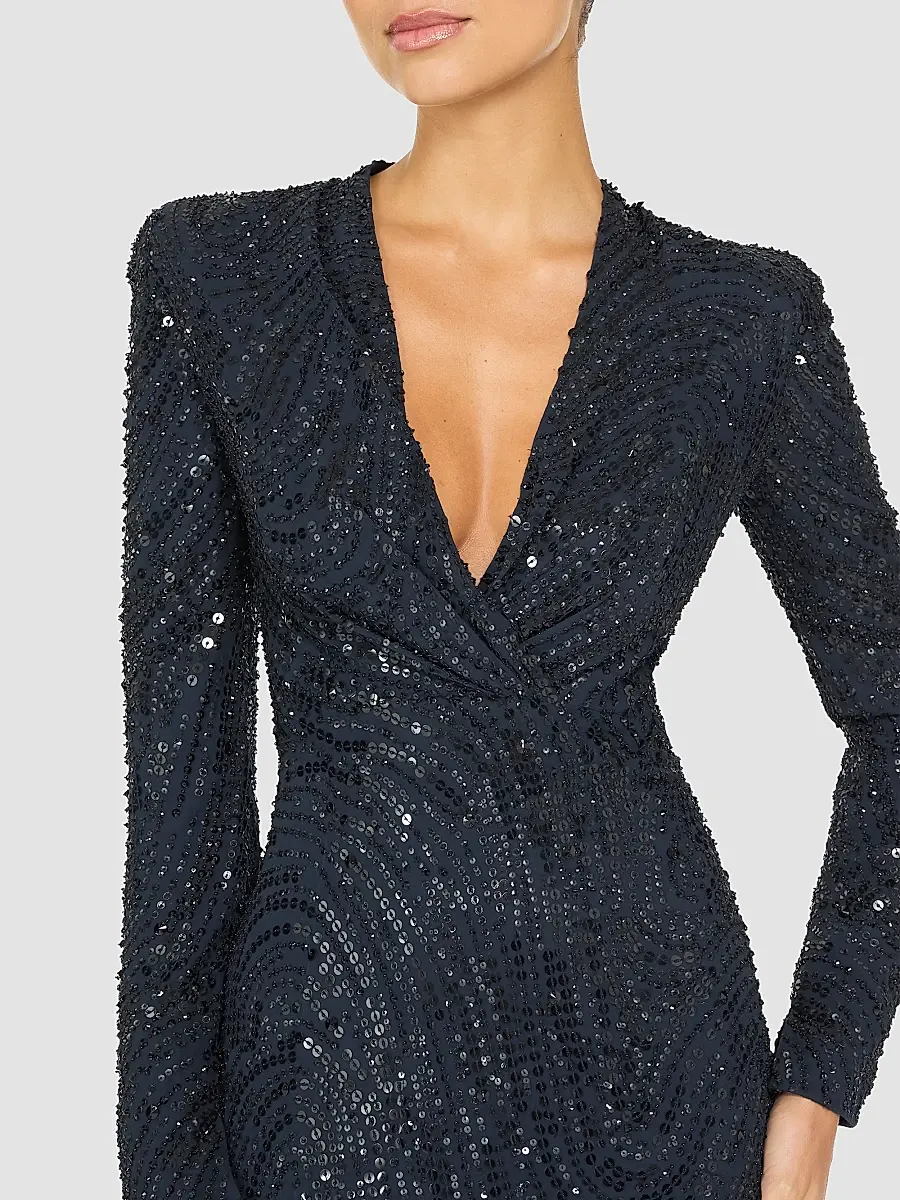 Jenny Packham Women's Arizona Sequined Chiffon A-Line Dress | Thumbnail 4 Jenny Packham Women's Arizona Sequined Chiffon A-Line Dress | Thumbnail 4