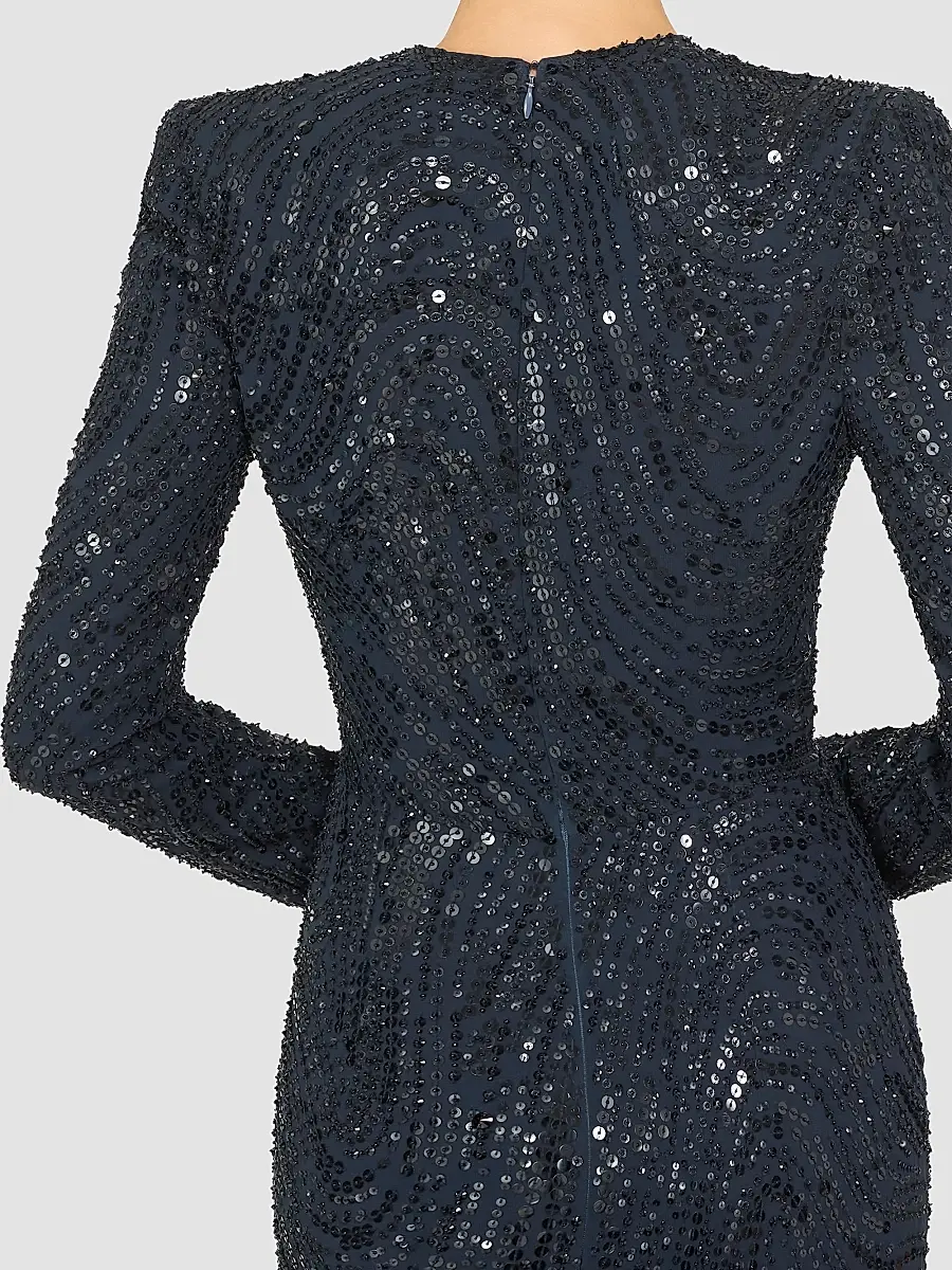 Jenny Packham Women's Arizona Sequined Chiffon A-Line Dress | Thumbnail 5 Jenny Packham Women's Arizona Sequined Chiffon A-Line Dress | Thumbnail 5