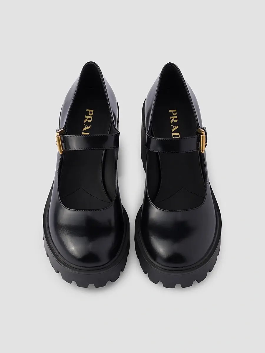 Prada Women's Brushed Leather Pumps | Thumbnail 2