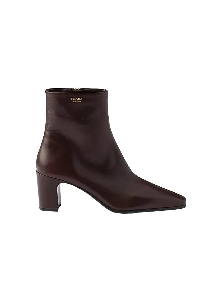 Prada Women's Leather Booties - Brown | Image 1 Prada Women's Leather Booties - Brown | Image 1