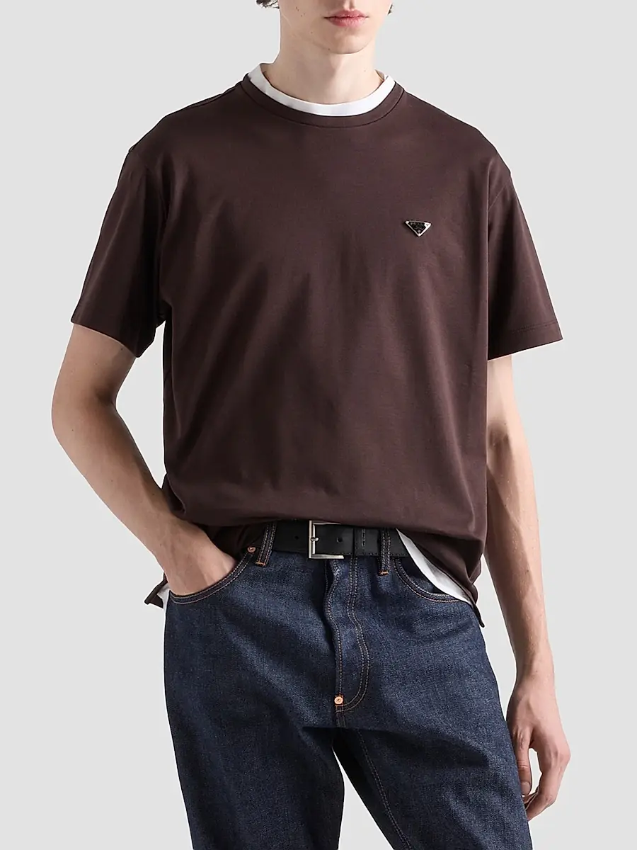 Prada Men's Cotton T-Shirt | Thumbnail 2