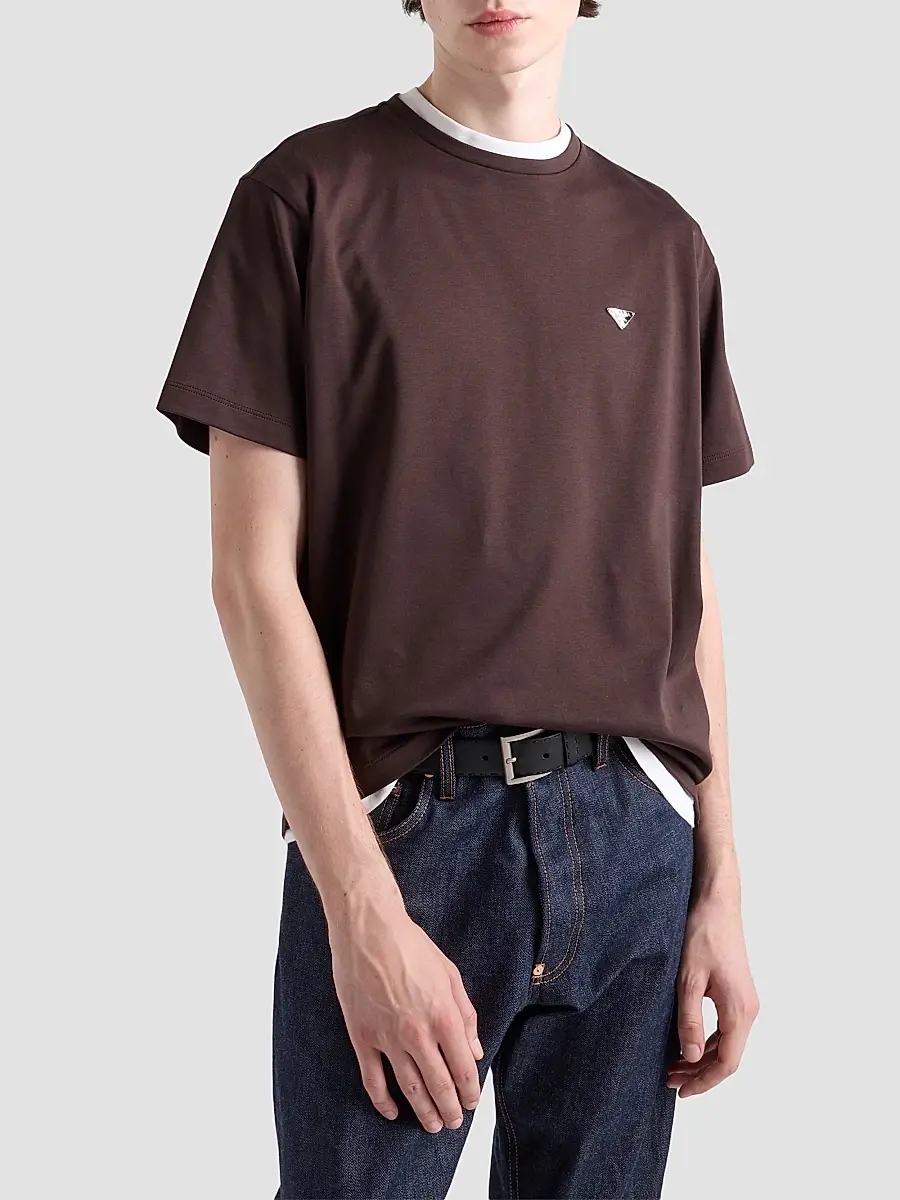 Prada Men's Cotton T-Shirt | Thumbnail 3