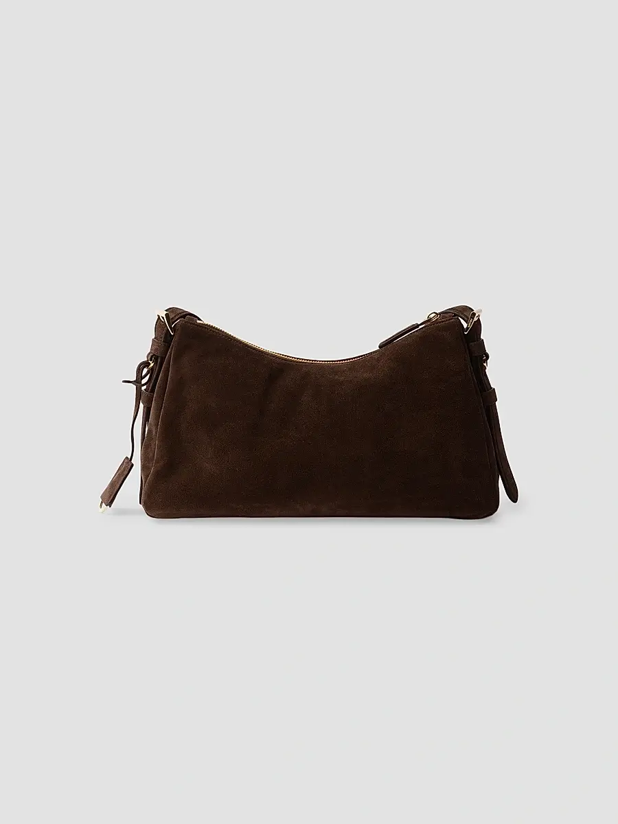 Prada Women's Aimée Medium Suede Shoulder Bag | Thumbnail 3 Prada Women's Aimée Medium Suede Shoulder Bag | Thumbnail 3