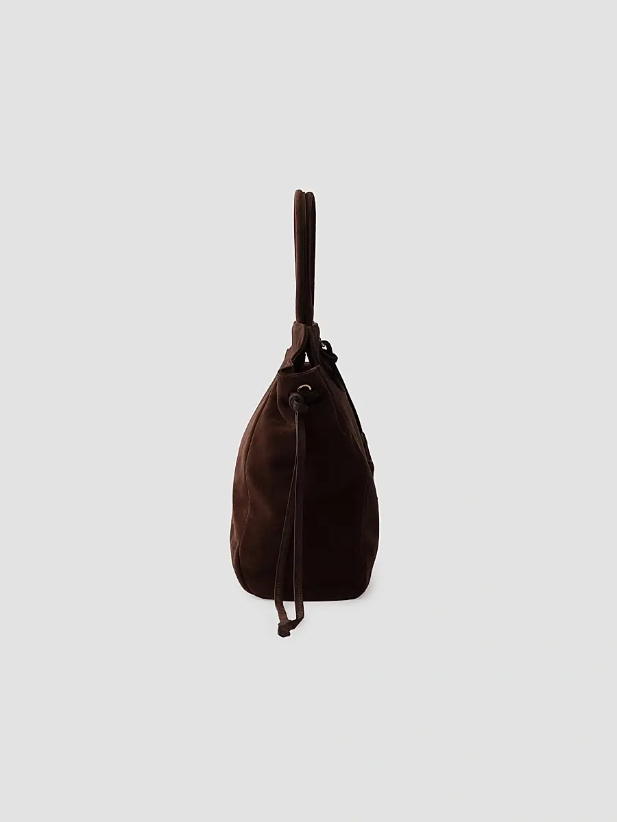 Prada Women's Carry Medium Suede Tote Bag | Thumbnail 4 Prada Women's Carry Medium Suede Tote Bag | Thumbnail 4