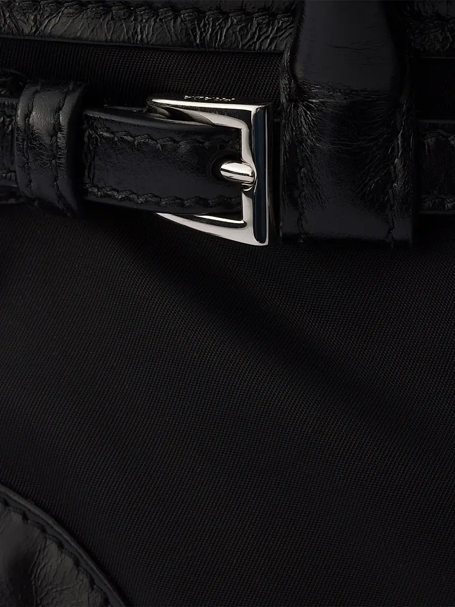 Prada Women's Bonnie Small Re-Nylon and Leather Top Handle Bag | Thumbnail 6 Prada Women's Bonnie Small Re-Nylon and Leather Top Handle Bag | Thumbnail 6