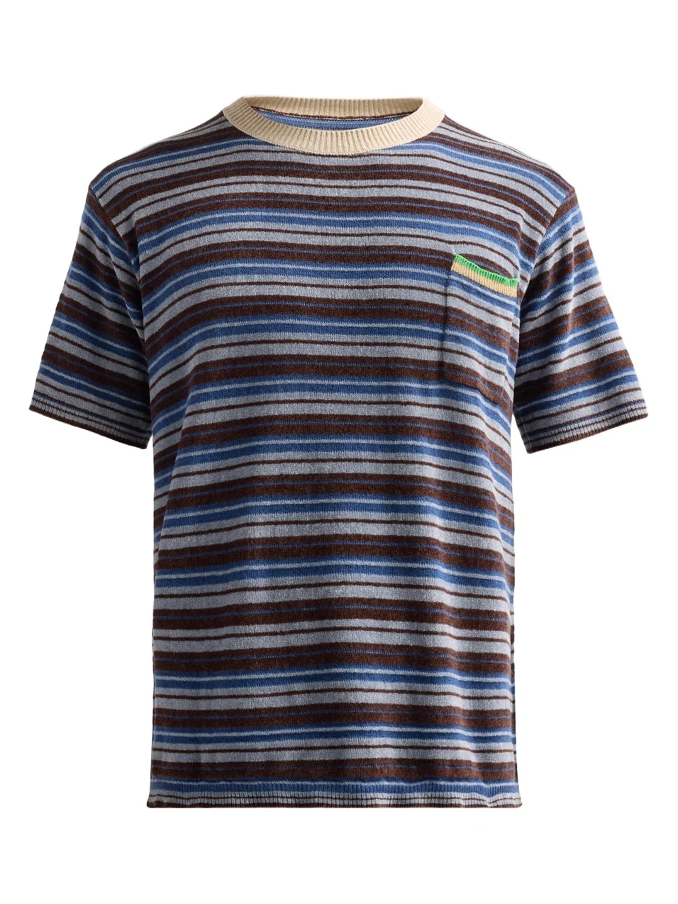 Men's Striped Knit Crewneck T-Shirt Men's Striped Knit Crewneck T-Shirt