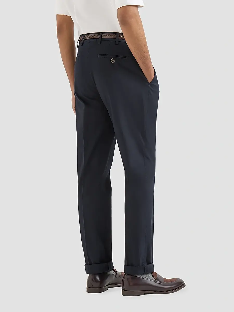 Brunello Cucinelli Men's Garment Dyed Italian Fit Trousers | Thumbnail 3 Brunello Cucinelli Men's Garment Dyed Italian Fit Trousers | Thumbnail 3