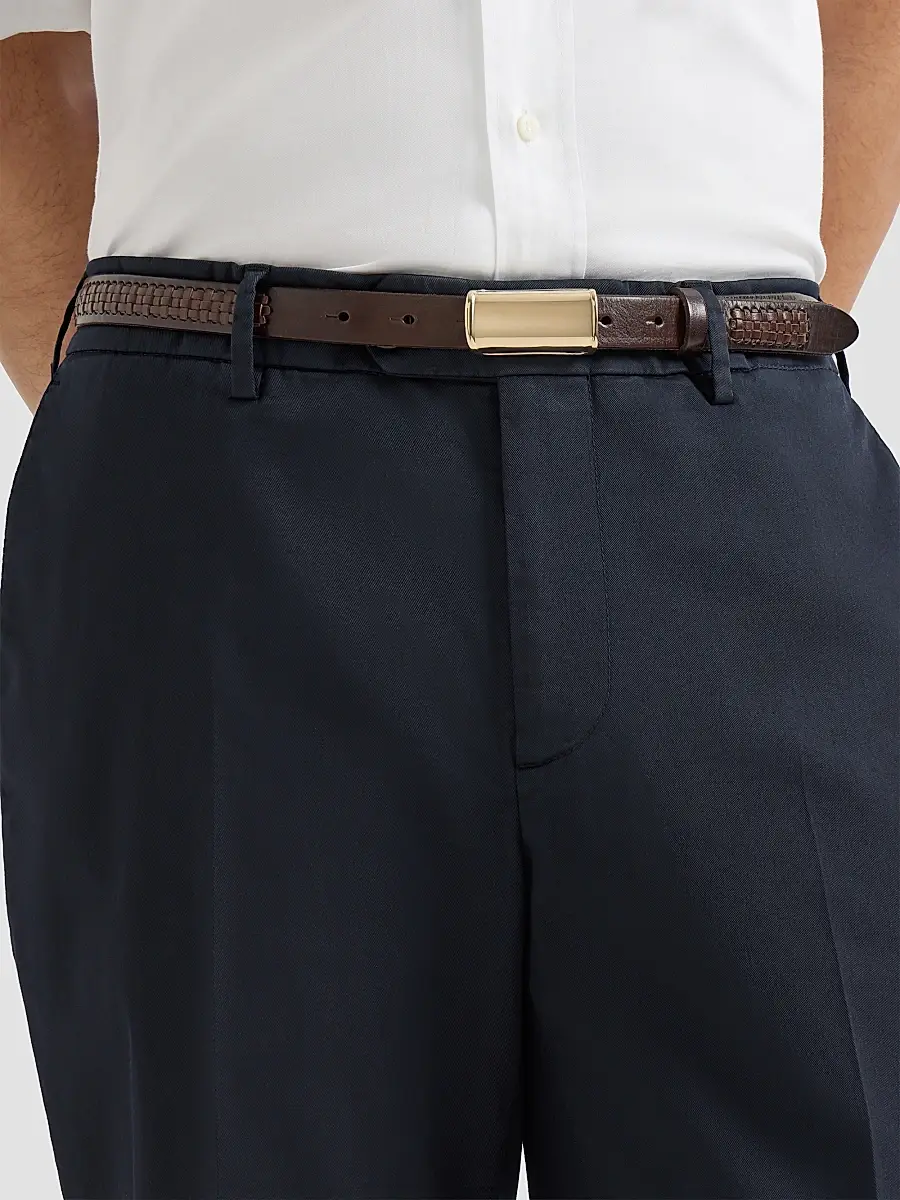 Brunello Cucinelli Men's Garment Dyed Italian Fit Trousers | Thumbnail 5 Brunello Cucinelli Men's Garment Dyed Italian Fit Trousers | Thumbnail 5