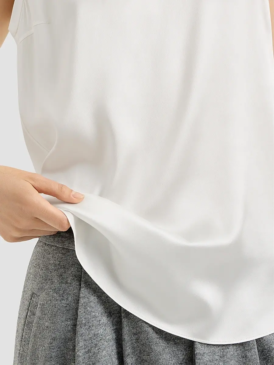 Brunello Cucinelli Women's Stretch Silk Satin Top | Thumbnail 5 Brunello Cucinelli Women's Stretch Silk Satin Top | Thumbnail 5