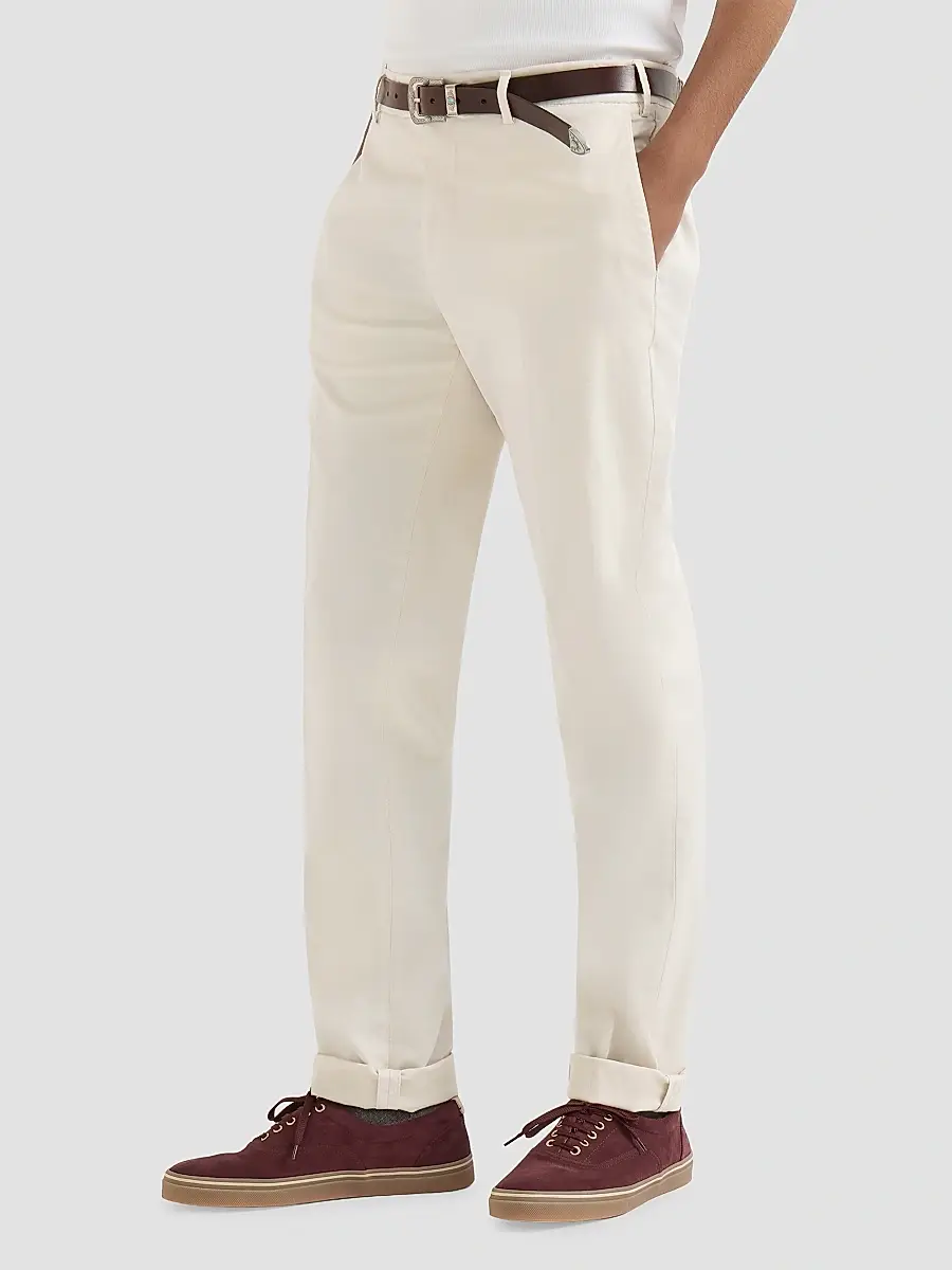 Brunello Cucinelli Men's Garment Dyed Italian Fit Trousers | Thumbnail 3 Brunello Cucinelli Men's Garment Dyed Italian Fit Trousers | Thumbnail 3
