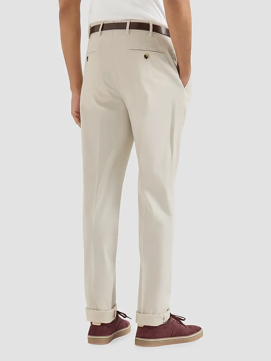 Brunello Cucinelli Men's Garment Dyed Italian Fit Trousers | Thumbnail 4 Brunello Cucinelli Men's Garment Dyed Italian Fit Trousers | Thumbnail 4
