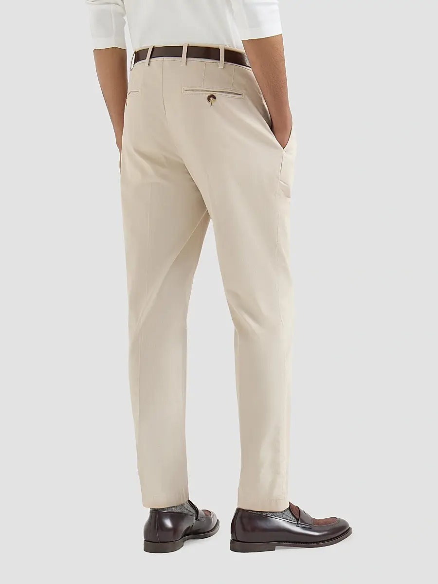 Brunello Cucinelli Men's Garment Dyed Italian Fit Trousers | Thumbnail 3 Brunello Cucinelli Men's Garment Dyed Italian Fit Trousers | Thumbnail 3