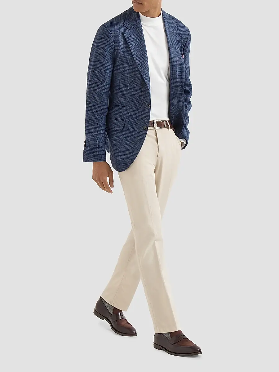 Brunello Cucinelli Men's Garment Dyed Italian Fit Trousers | Thumbnail 6 Brunello Cucinelli Men's Garment Dyed Italian Fit Trousers | Thumbnail 6
