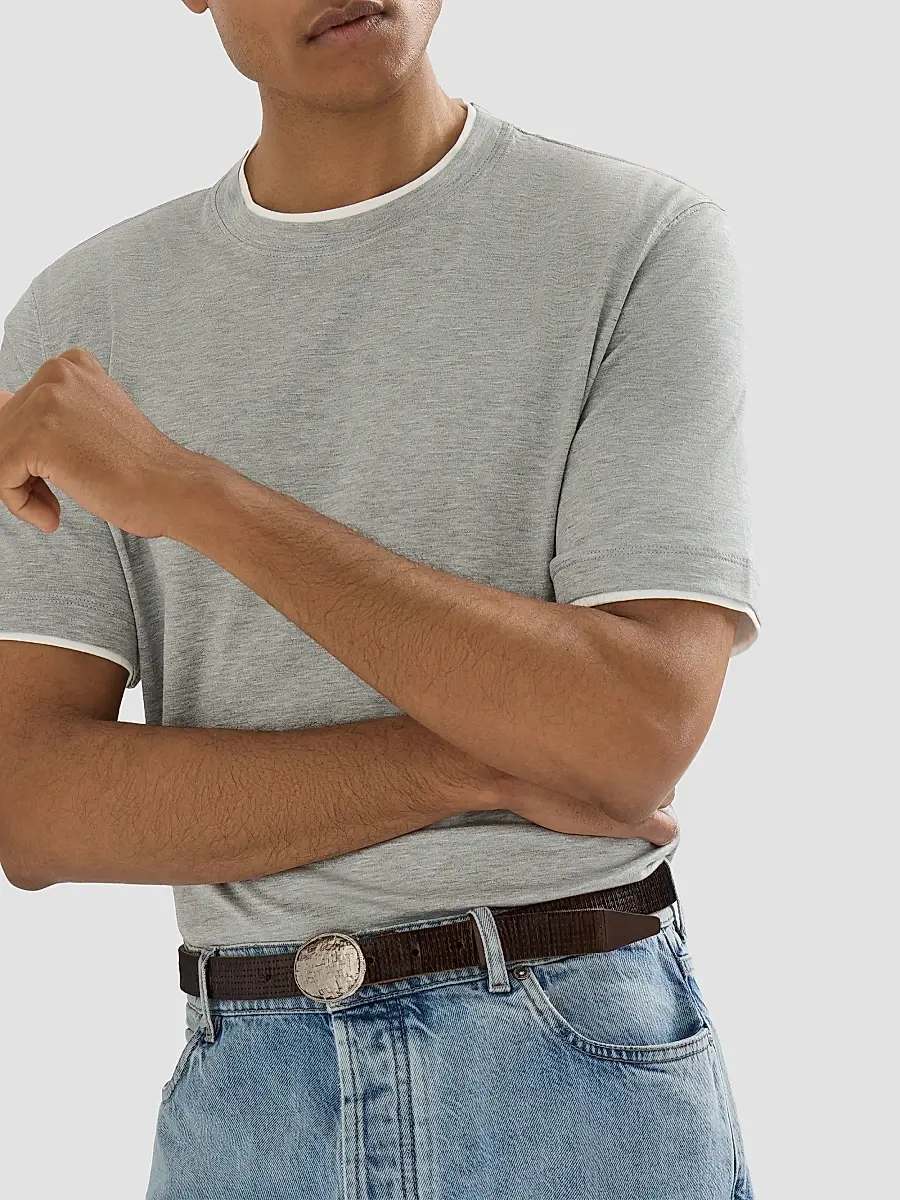 Brunello Cucinelli Men's Silk and Cotton Lightweight Jersey Crew-Neck T Shirt | Thumbnail 4 Brunello Cucinelli Men's Silk and Cotton Lightweight Jersey Crew-Neck T Shirt | Thumbnail 4