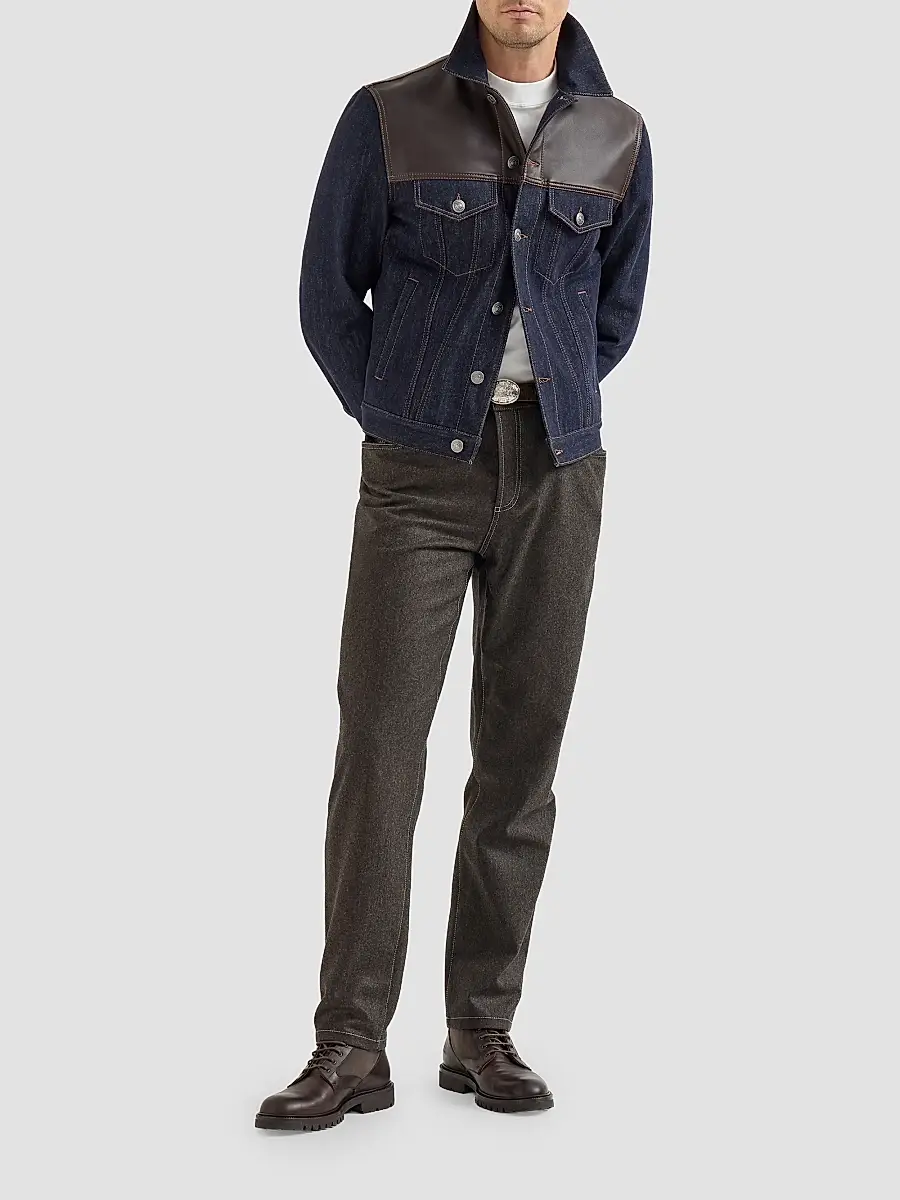 Brunello Cucinelli Men's Virgin Wool Flannel Five-Pocket Trousers | Thumbnail 6 Brunello Cucinelli Men's Virgin Wool Flannel Five-Pocket Trousers | Thumbnail 6