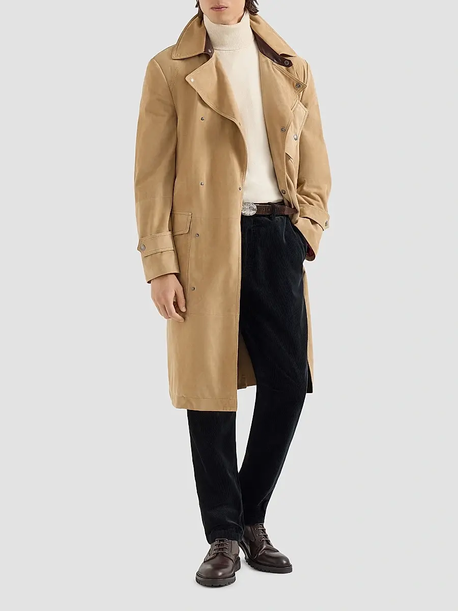 Brunello Cucinelli Men's Garment-Dyed Trousers in Cotton Corduroy - Black | Thumbnail 6