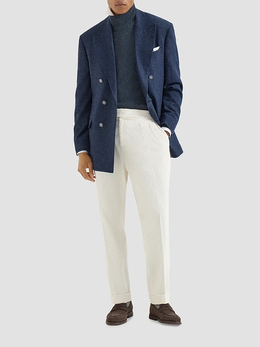 Brunello Cucinelli Men's Mouliné Cashmere Turtleneck Sweater | Thumbnail 6 Brunello Cucinelli Men's Mouliné Cashmere Turtleneck Sweater | Thumbnail 6
